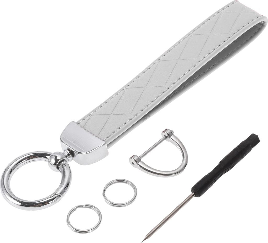 1 Set Universaler Autoschlüsselanhänger - Autoschlüsselanhänger für Zuhause für Frauen und Männer mit Ring, langlebig - Kunstleder Zinklegie...
