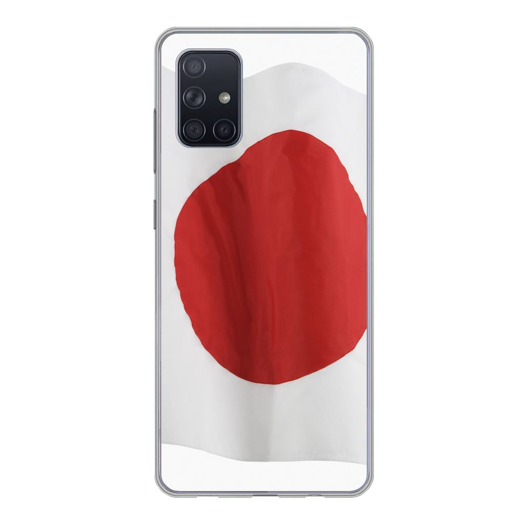 MuchoWow Handyhülle Schutzhülle Hülle für Samsung Galaxy A51 5G Die Flagge von Japan auf weißem Hintergrund Silikon Softcase Handy Hülle - ...