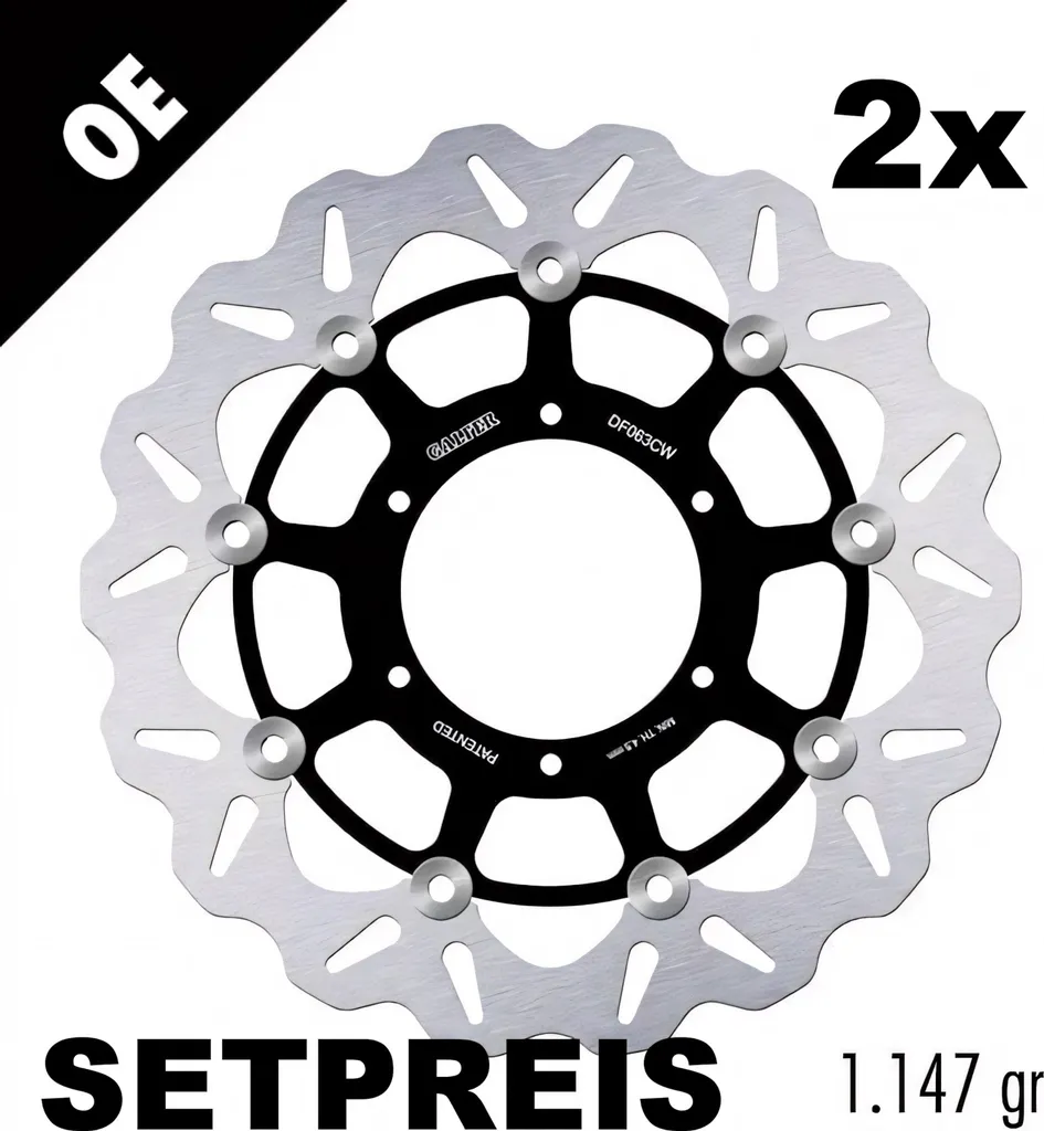 Equipement Freinage Moto Honda CB Hornet et VTX : Disques Galfer 296mm