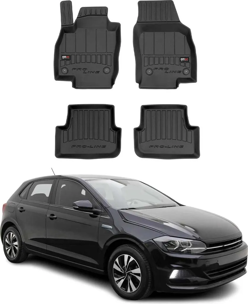 Tappetini per VW Polo 2017-2022 TPE Nero