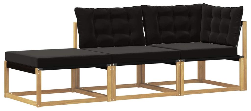 vidaXL Sectional Sofa Einheiten mit Kissen Weiß 241,5 x 83 x 73 cm