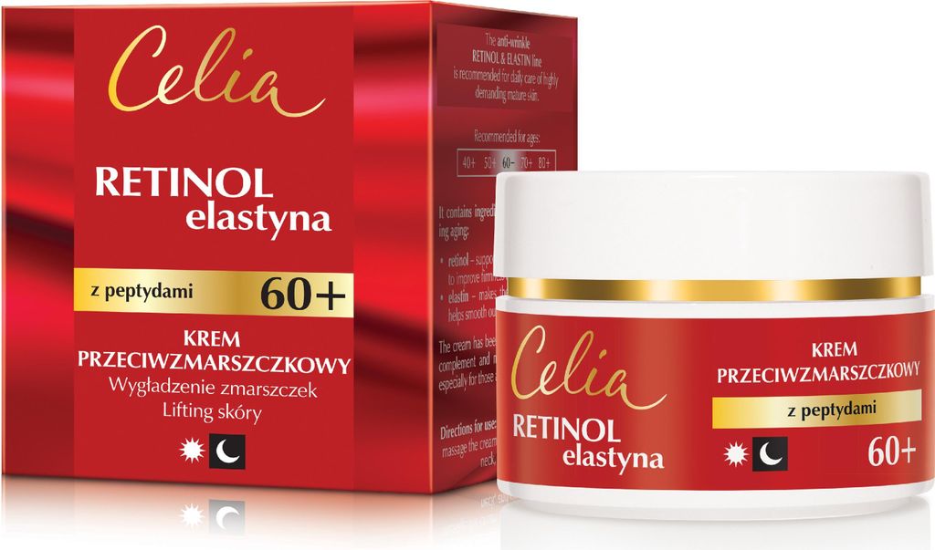CELIA Retinol Elastin Anti-Falten Creme 60+ für Tag und Nacht 50 ml