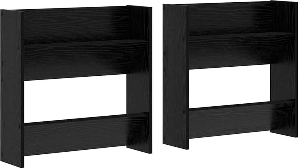 vidaXL Schuhschrank 2 pcs Schwarz Eichen-Optik 60 x 18 x 60 cm