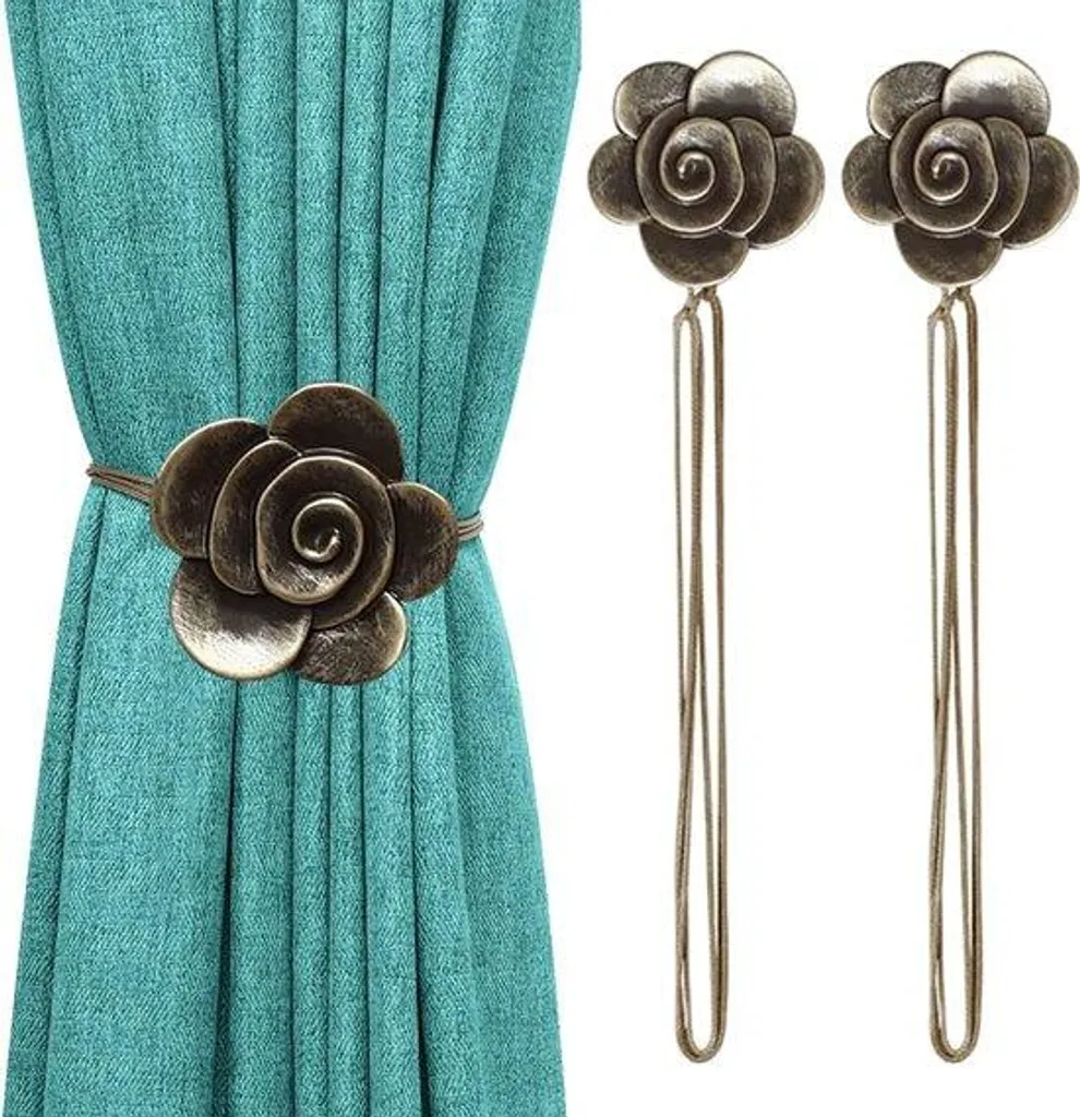 Boucle magnétique pour rideau bronze : fixez vos stores sans trou