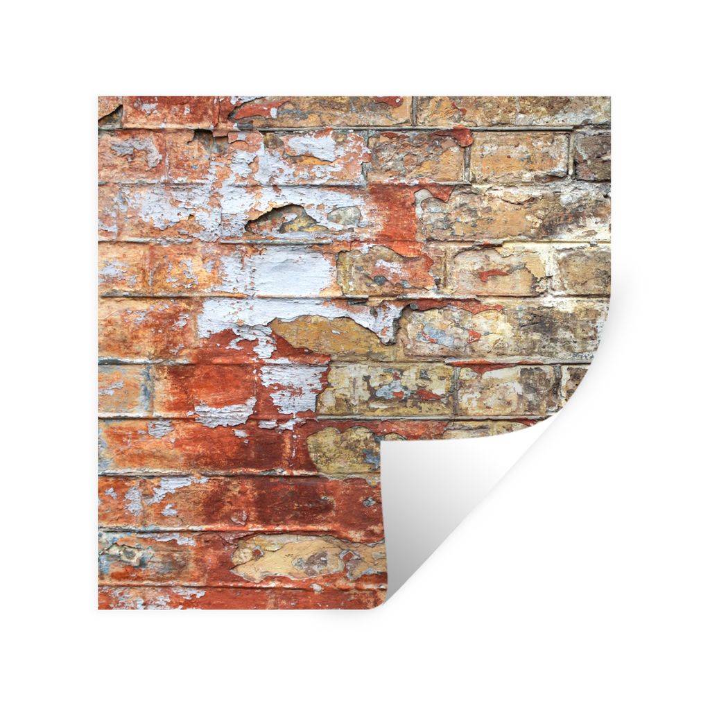MuchoWow Wandtattoo Wandsticker Wandaufkleber Farbe - Ziegel - Wände 30x30 cm Selbstklebend und Repositionierbar - Repositionierbar - Wasser abw...