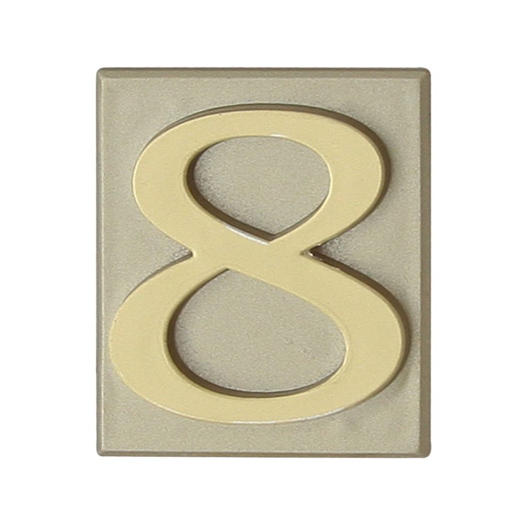 DOMINO Hausnummer Briefkasten Selbstklebend – 8 | 3D Türnummer Adressnummern Aufkleber | Hausnummern Klebend | Klebezahlen Wetterfest | Zahlen z...
