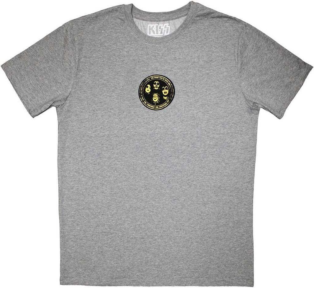 Kiss - "Mini Hailing From NYC Logo" T-Shirt für Herren/Damen Uni RO11588 (XL) (Grau)