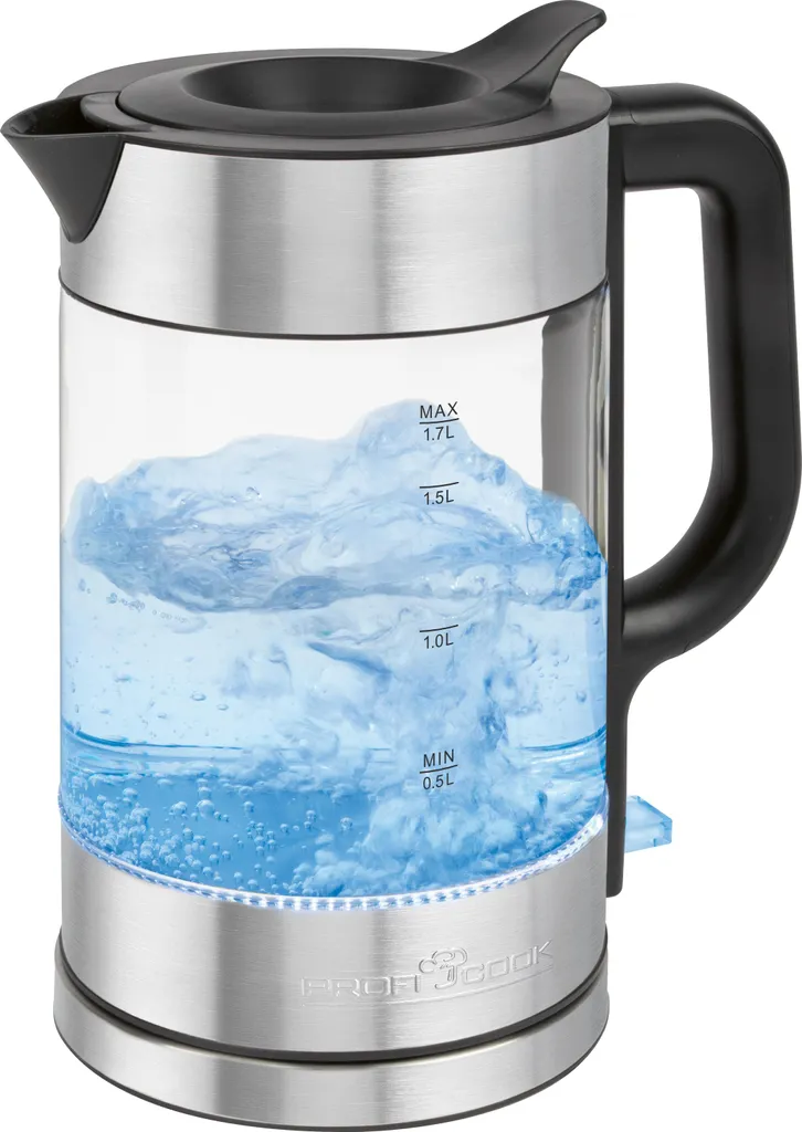 Bouilloire électrique design en verre 1,7L Profi Cook PC-WKS 1322 - 8