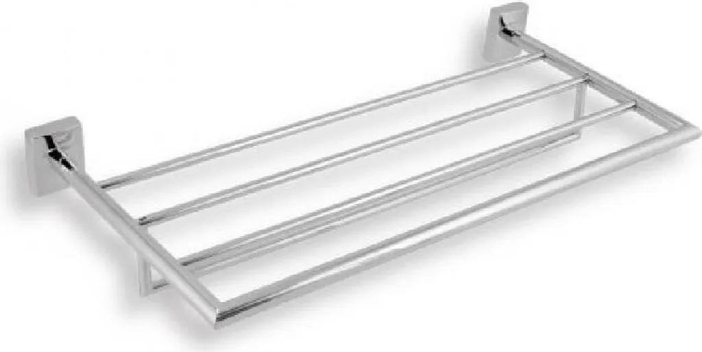 Barre Porte-serviette Murale 64 cm en Chrome pour Salle de Bain Chic