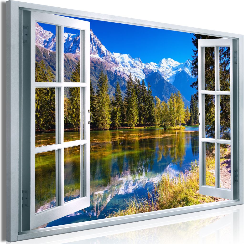 Modernes Wandbild Fensterblick 90x60 - 1 Teile Bilder Produktbild 
