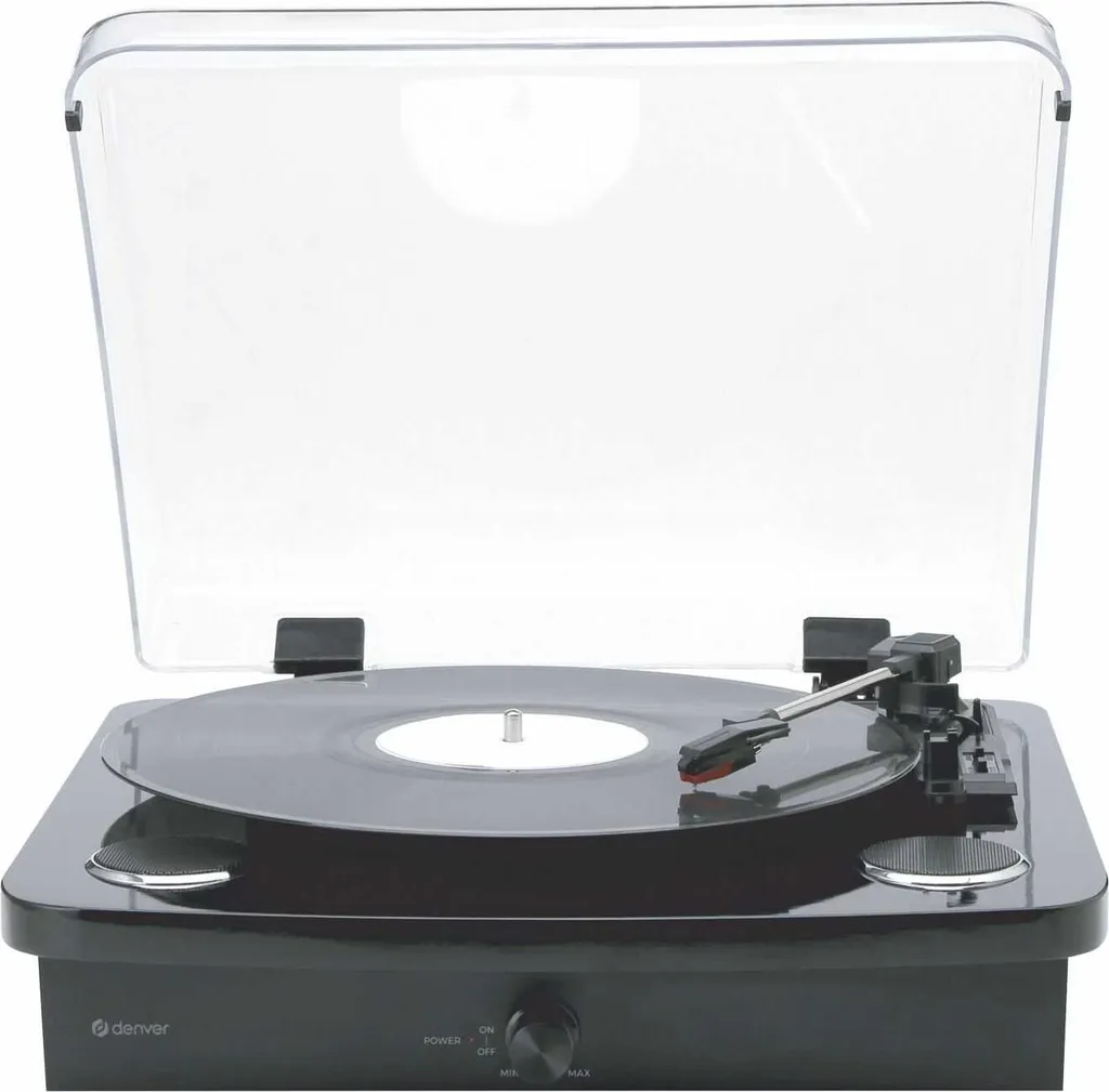 Tourne-disque Bluetooth Denver VPL-230B pour salon avec enceintes 2.0