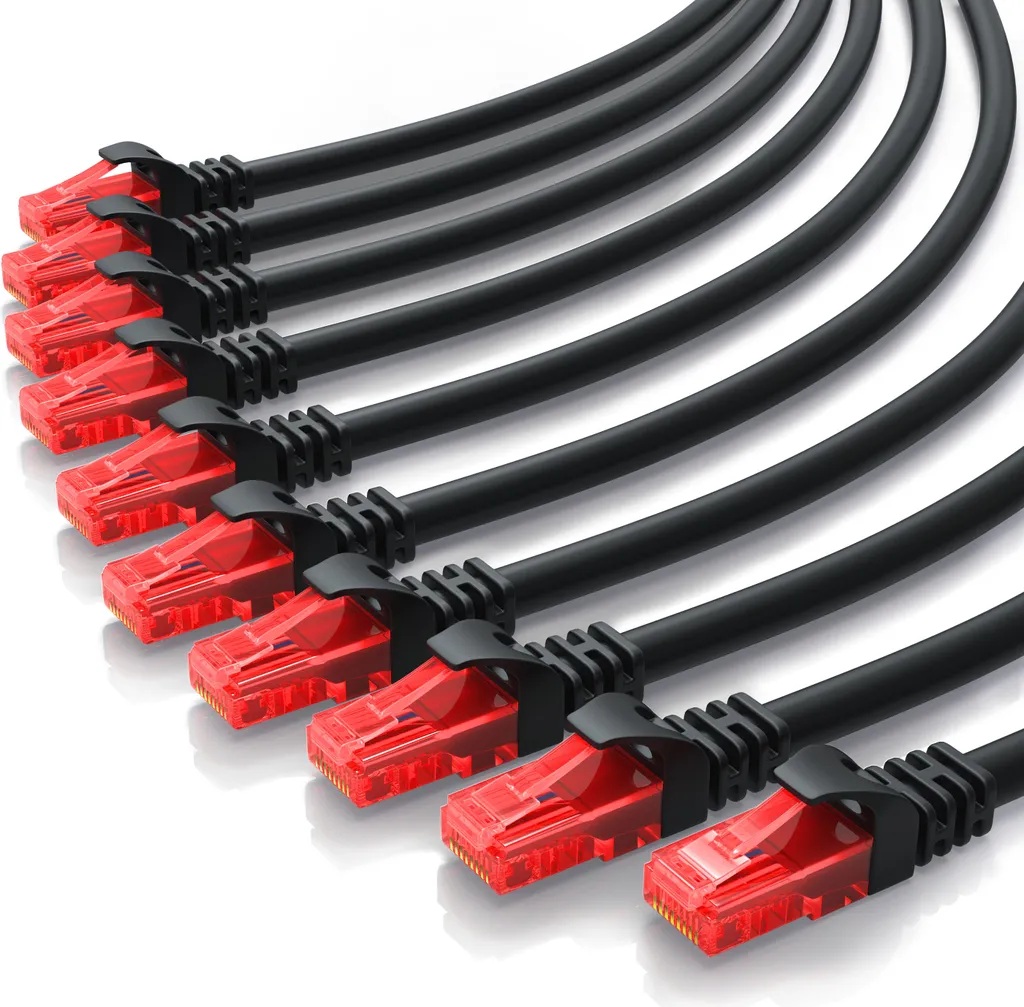 Pacco da 10 Cavi Ethernet CSL Cat 6 0,5m - La Scelta Sicura per la Famiglia