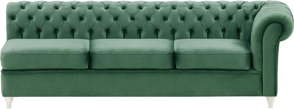 Chesterfield Modul - Dreisitziges Seitenelement, rechts (3R)-Velluto 12-white
