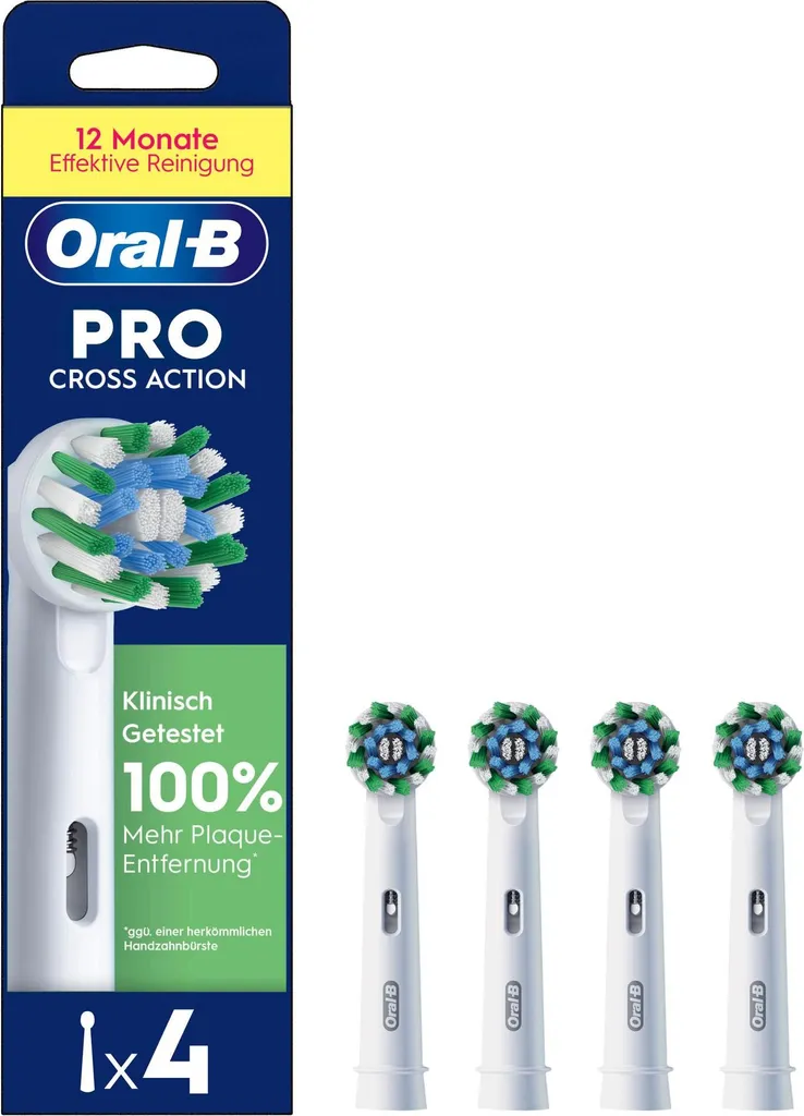 Oral-B Pro CrossAction 4 testine bianche, colore: bianco