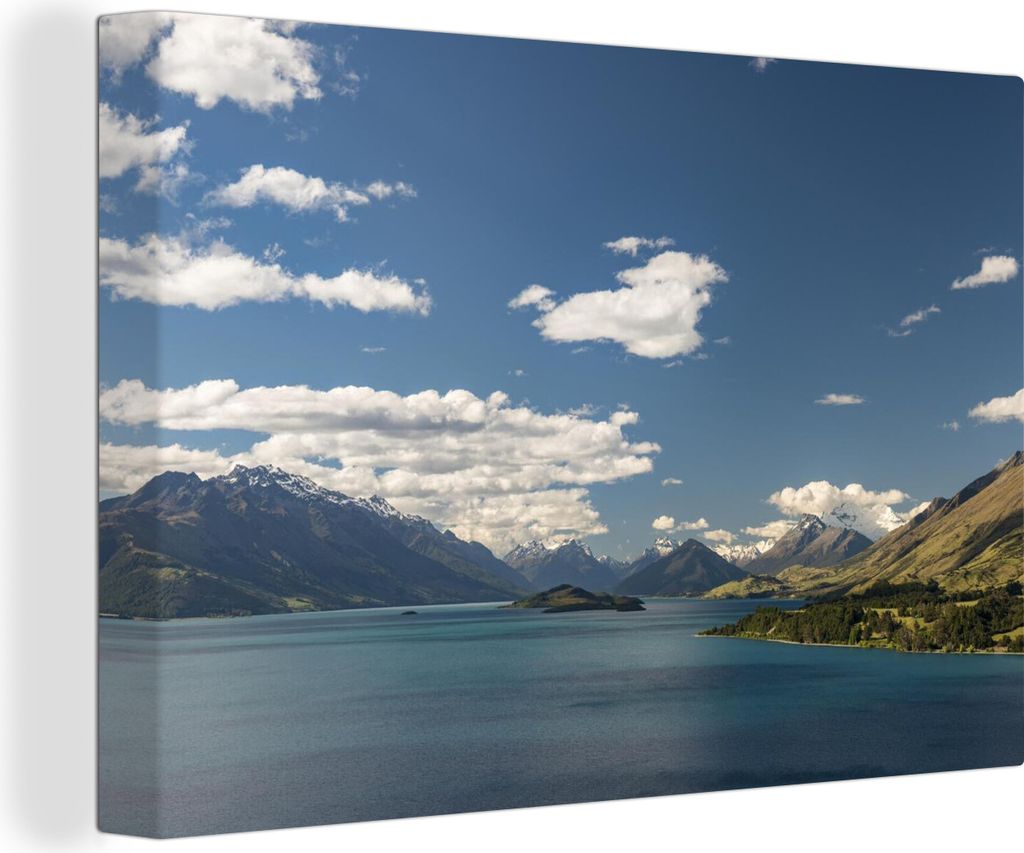 OneMillionCanvasses - Leinwandbilder - 140x90 cm, Wasser im Mount Aspiring National Park in Neuseeland, Wandbilder Kunstdruck Wanddekoration - Fo...