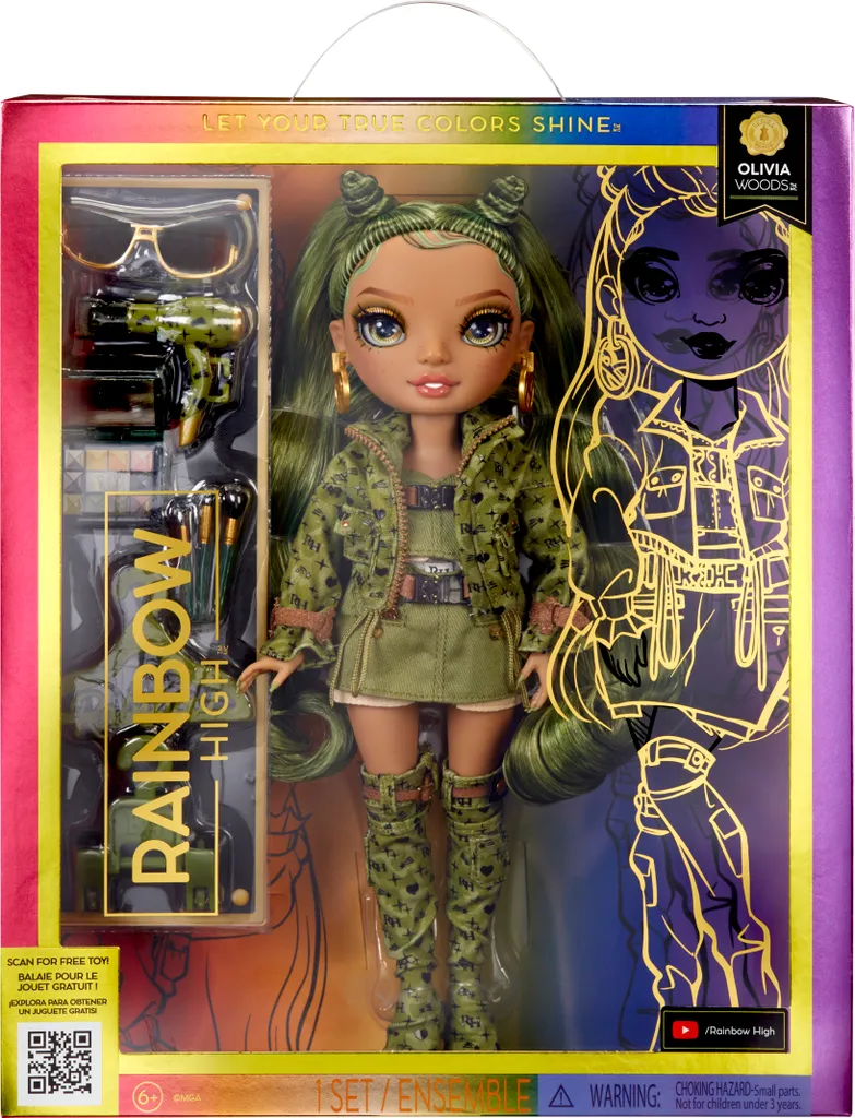 Poupée Rainbow High Olivia Woods - Qualité Premium et Look Mode Durable - 9