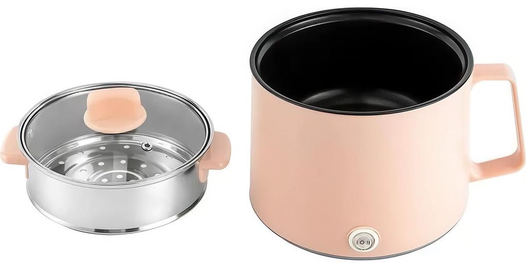 Elektrischer Topf & Dampfgarer 1,7 L – Antihaft, Stir-Fry, Suppe & Pasta, tragbarer Elektroherd
