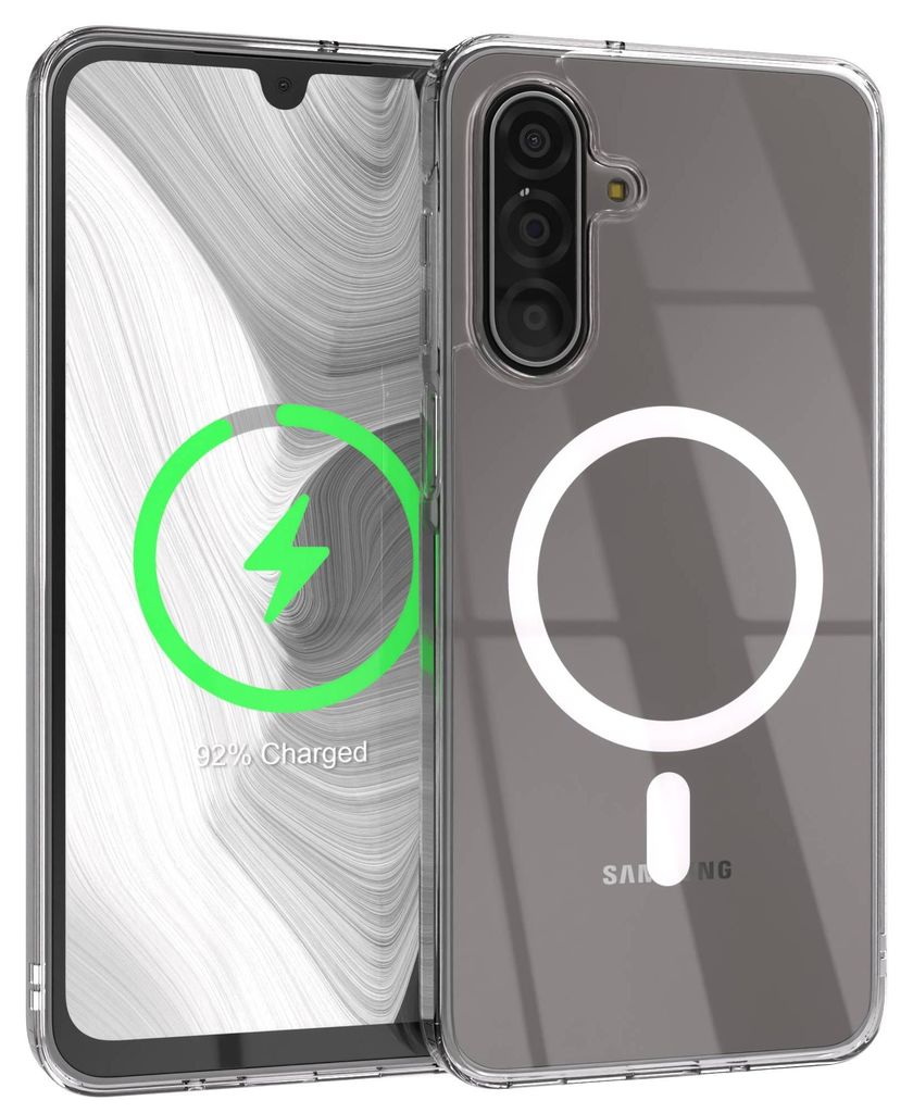 EAZY CASE Clear MagSafe Case für Samsung Galaxy A17, Qi-Charging, Silikon mit Kameraschutz, Bumper Case in Transparent