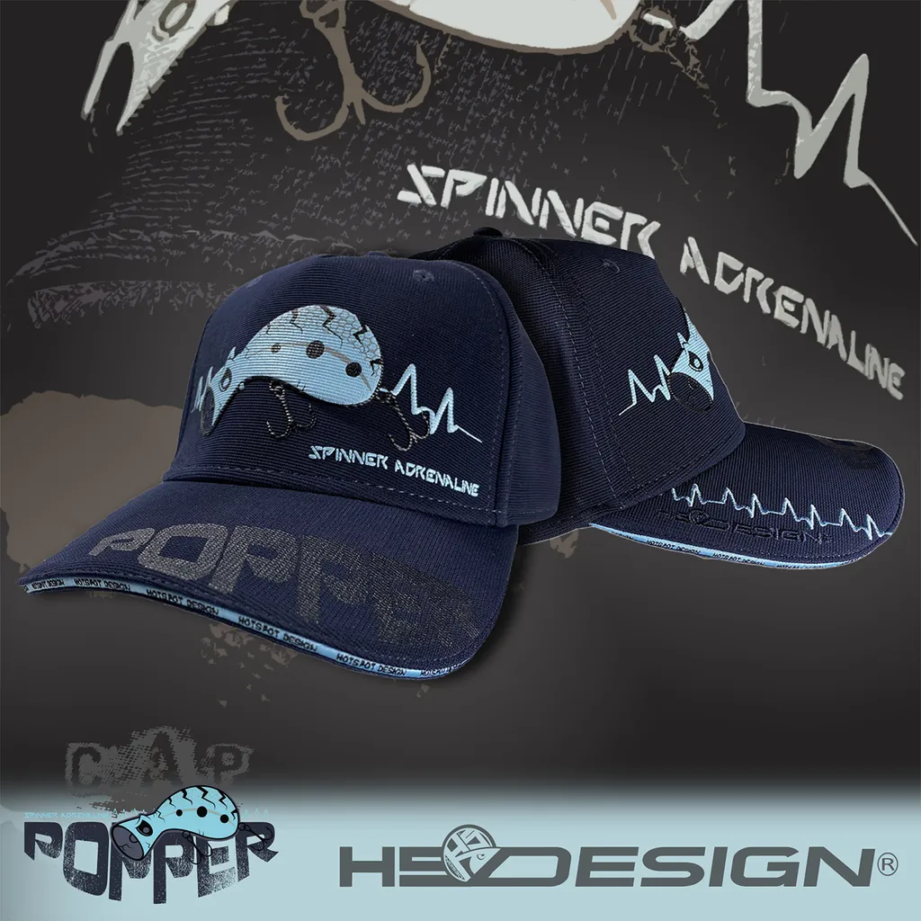 Casquette de Pêche Snapback Bleu Hotspot Design Cap Popper Ajustable - 2