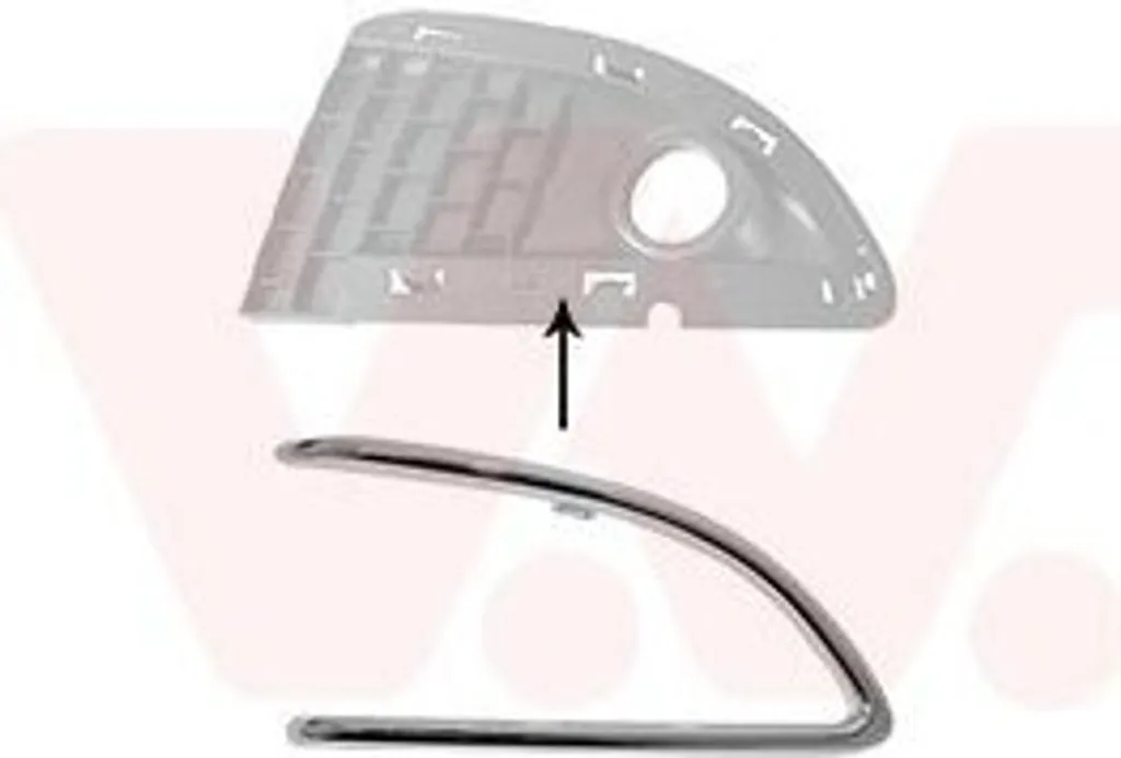 Grille de Pare-chocs Lancia Ypsilon 312 Finition Chrome Van Wezel