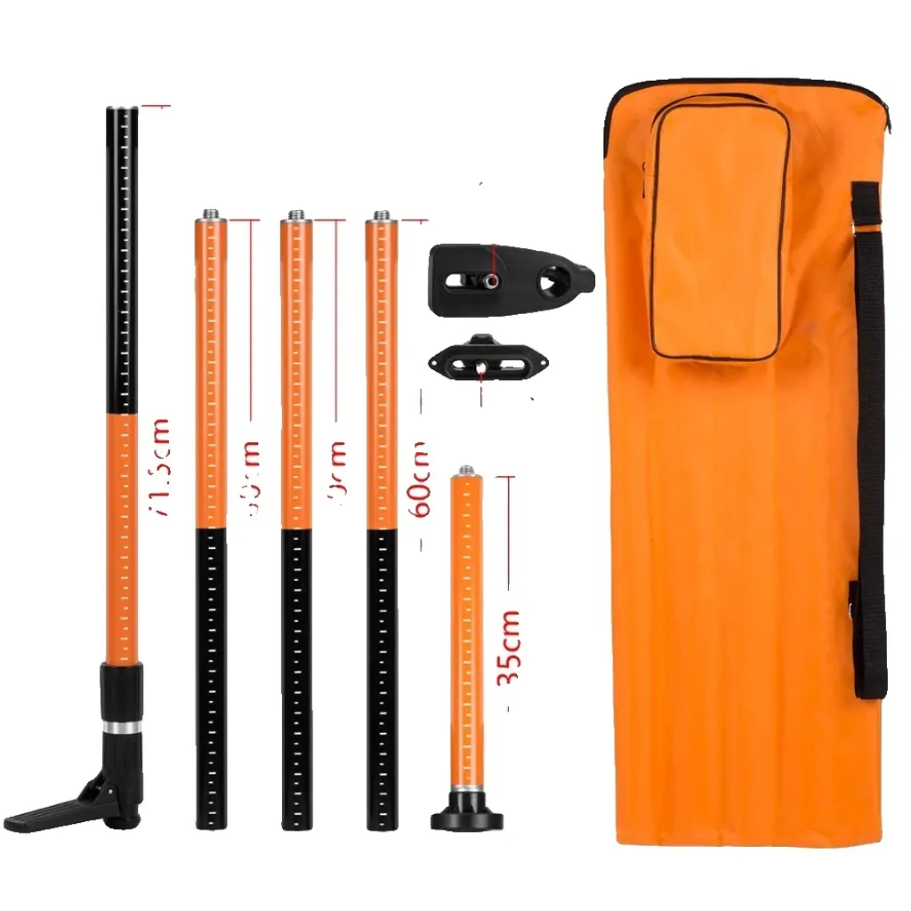 Pied de nivellement laser télescopique Braun 3,36m avec double fixation