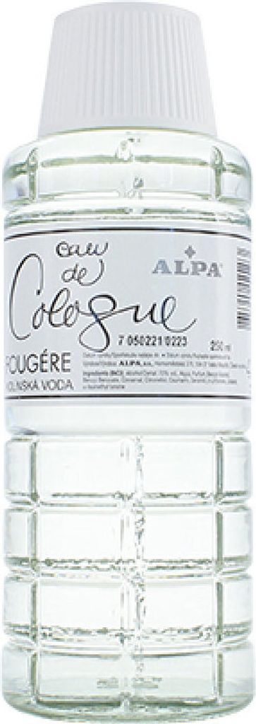 A clear product shot of a bottle of Alpa Eau de Cologne Fougére.