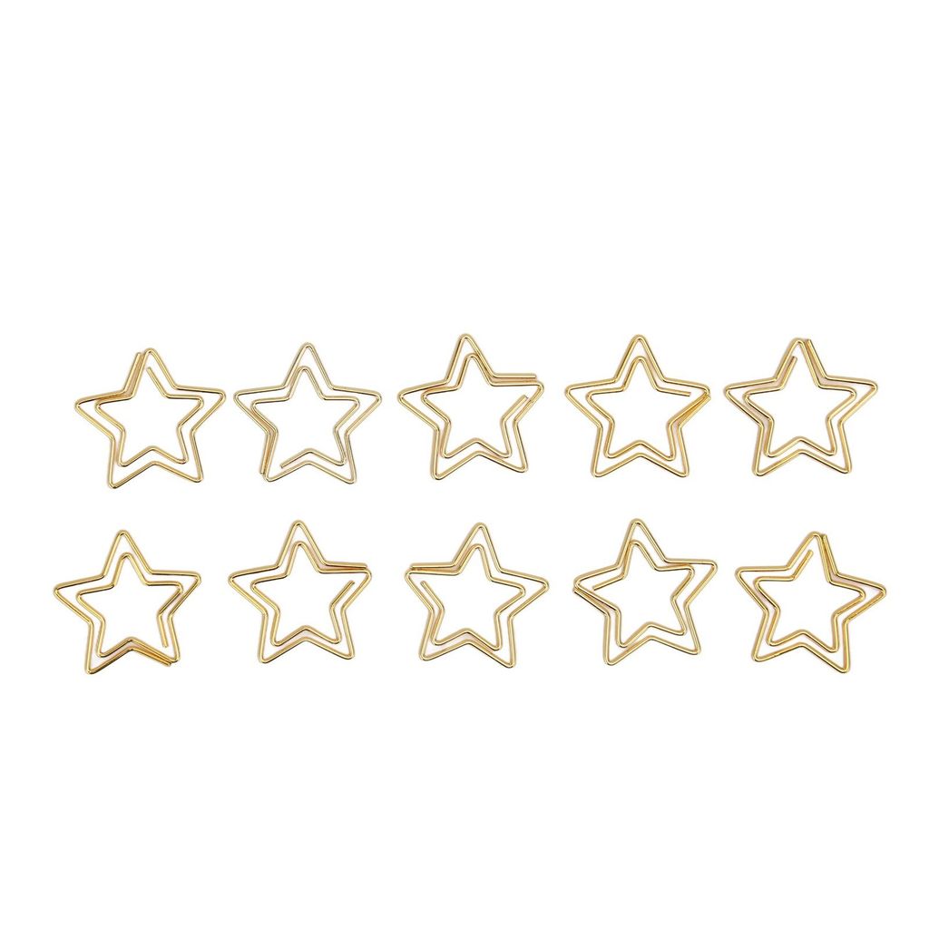 Gold Star Papierklammern,Kleine Papierklammern,Papierklammern und Binder Clips Set,Niedliche Papierklammern,Gold Papierklammern,Papierklammern