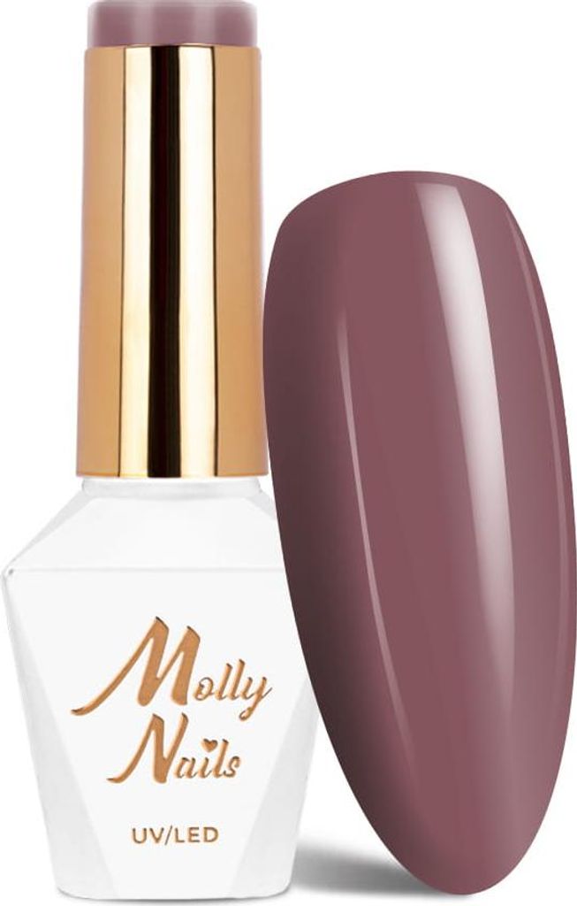 Molly Nails I'm Nudelover Mahagoni HEMA/Di-HEMA-freier Hybrid-Nagellack, 8 g, Nr. 523