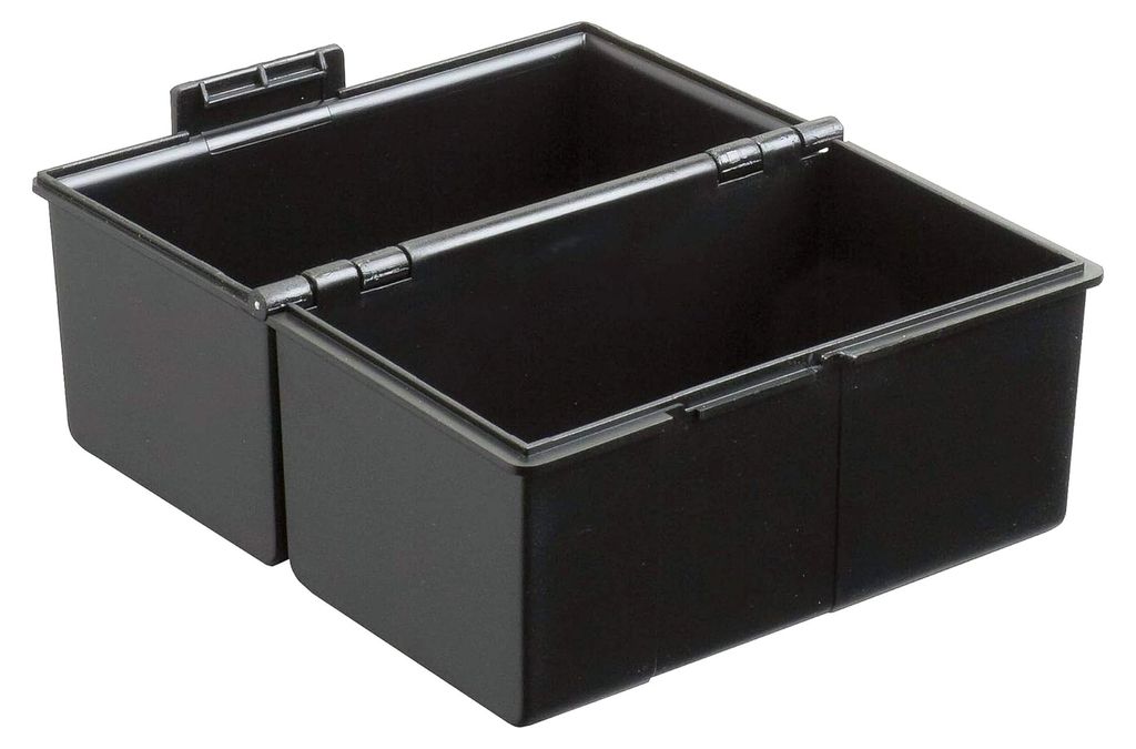 Karteikartenbox DIN A6 für 400 Karteikarten im Querformat aus Kunststoff mit Deckel und Stahlscharnier für Schule und Büro (Schwarz + Register A-Z)