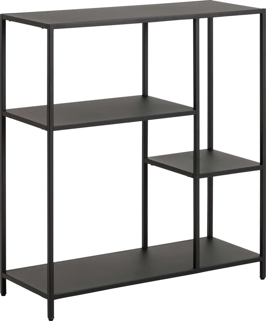 Gagnez de la place avec l'étagère Newcastle noire compacte à 3 tablettes