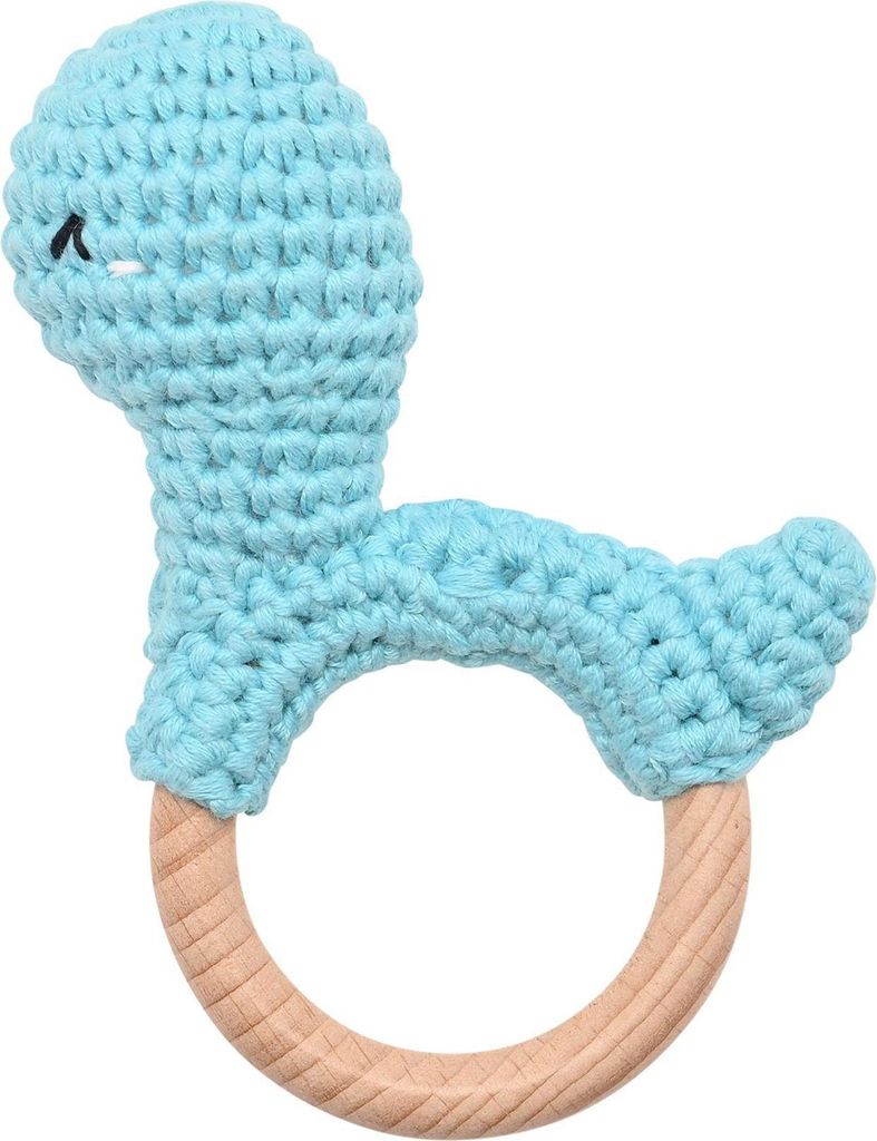 Petit Cheri gehäkelte Dinosaurier-Rassel - Diplodocus WD436 (One Size) (Blue)