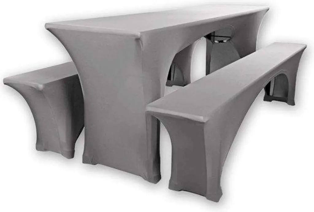 Housse pour chaise de brasserie anthracite lot de 3 extensible Oeko-Tex