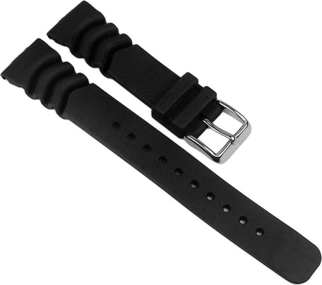 Minott Ersatzband Uhrenarmband PolyurethanBand schwarz 18mm