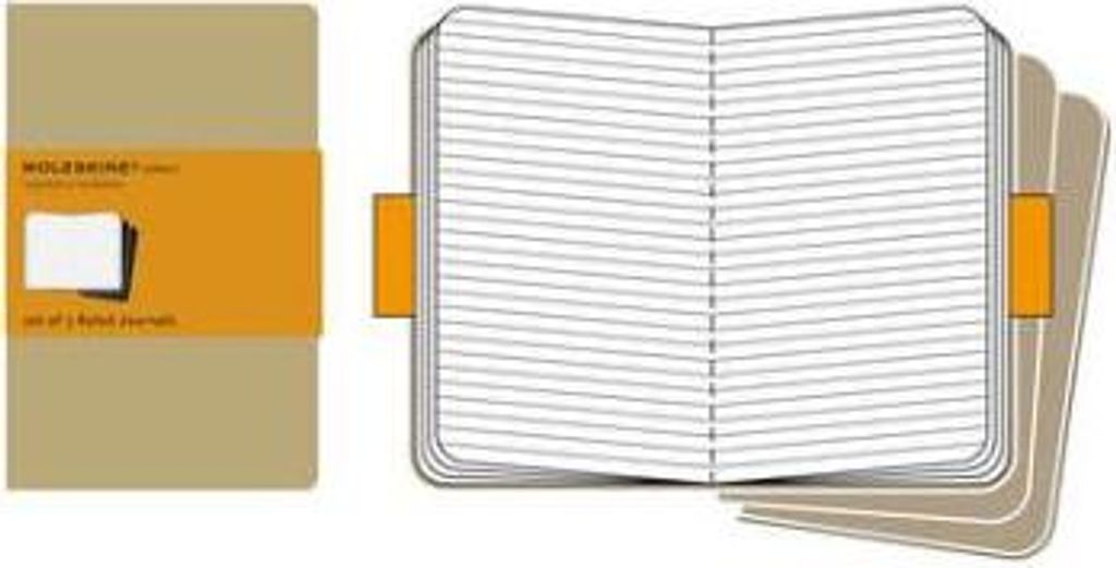 MOLESKINE Notizheft Cahier L/A5 liniert Karton braun