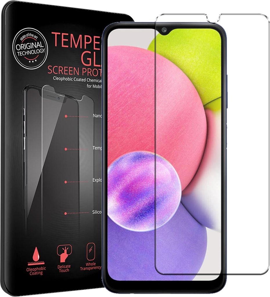 2x Schutzfolie für Samsung Galaxy A03s Handyfolie Panzer Schutz Glas Folie Displayschutz