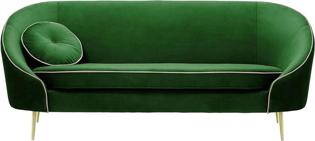 Dreisitzer-Sofa Kooper-Velluto 10-Contrast piping-gold metal