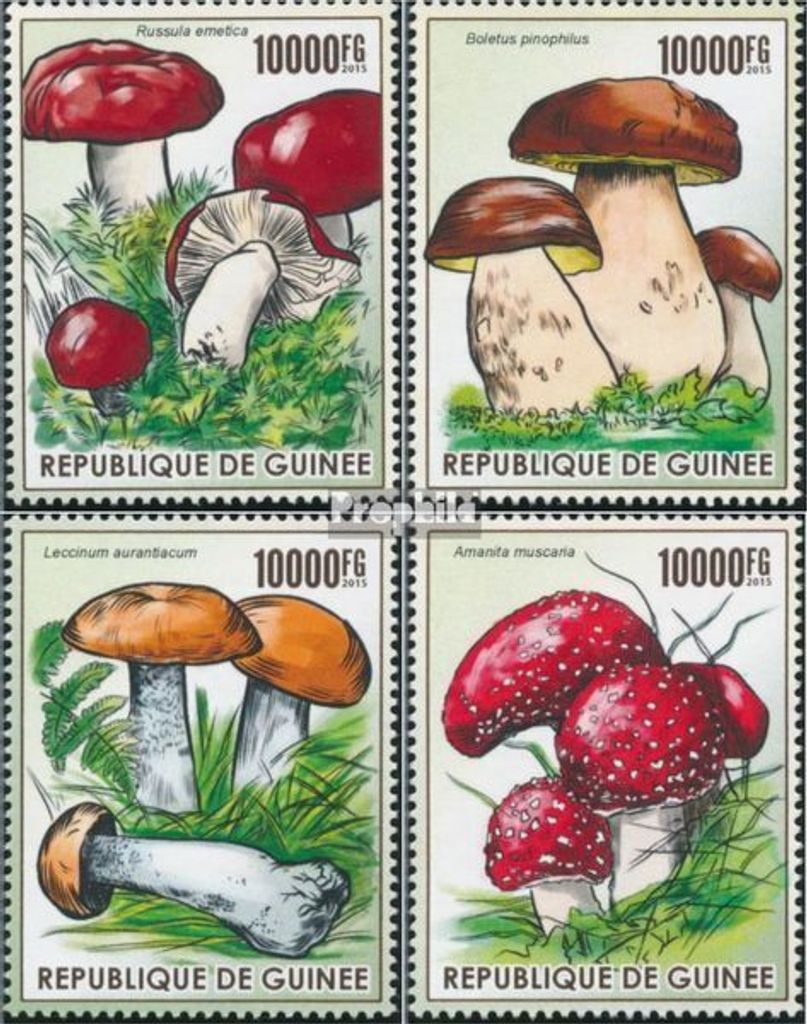 Briefmarken Guinea 2015 Mi 11283-11286 (kompl. Ausgabe) postfrisch Pilze