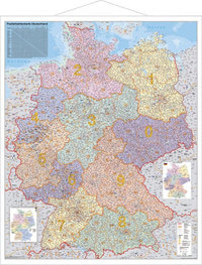 Deutschland Postleitzahlenkarte