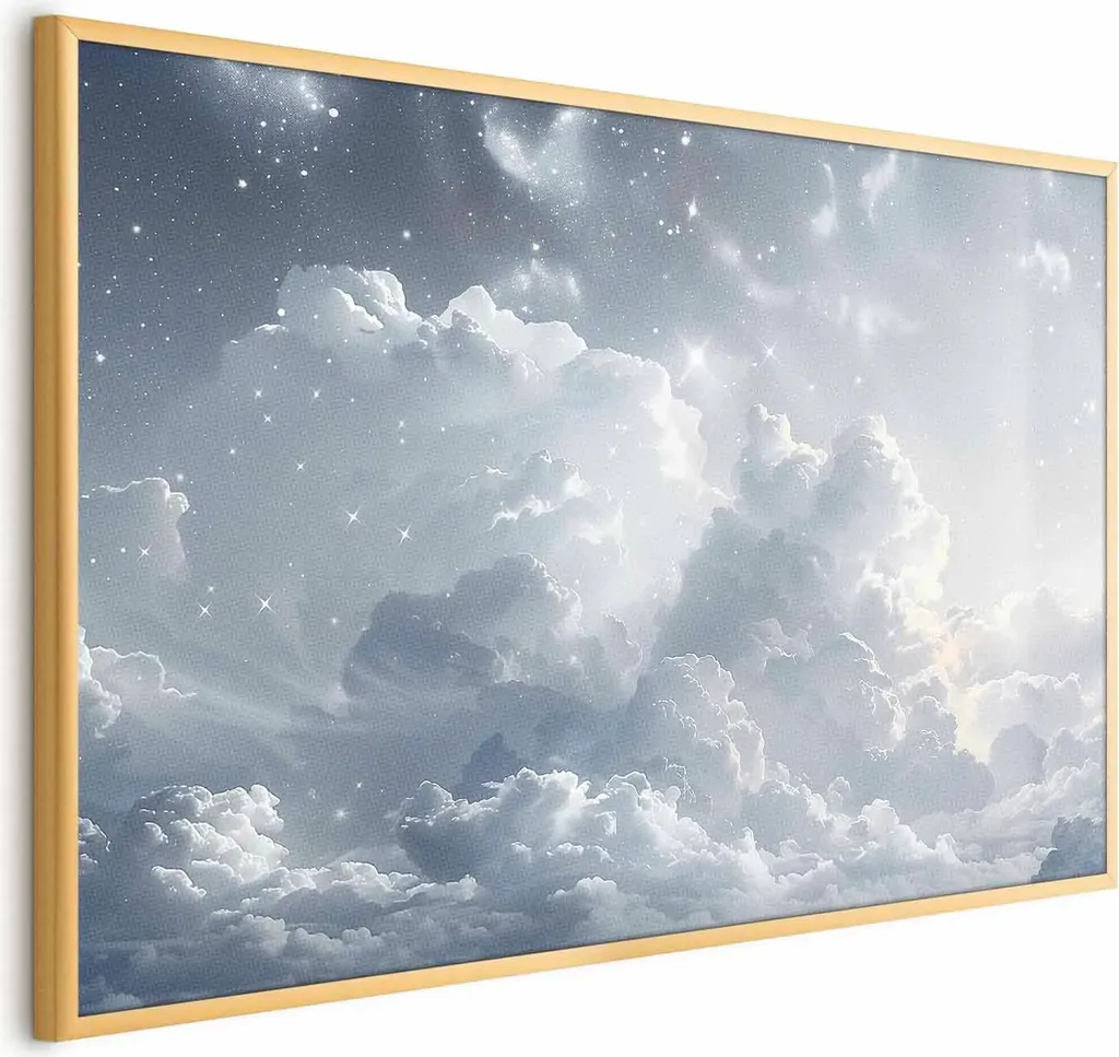 Poster Astral Calm 90x60 cm con Cornice Oro - Arredo Zen Lusso