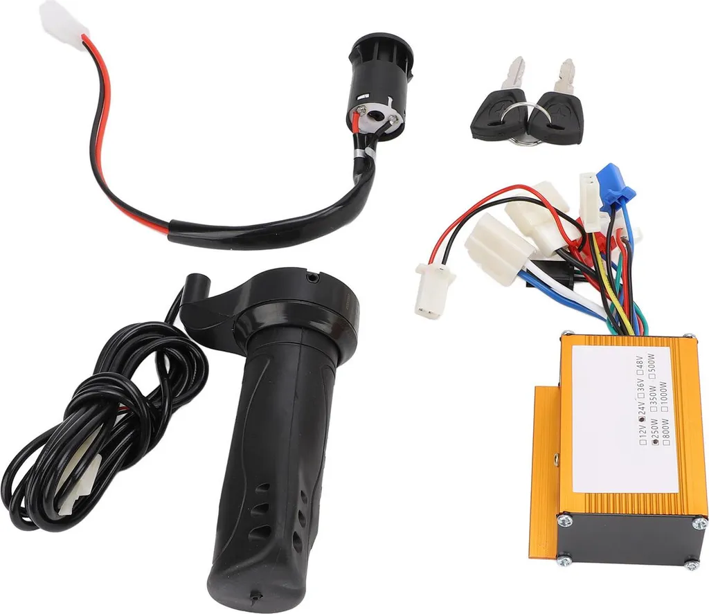 Contrôleur brossé 24V 250W avec kit poignée de gaz et clé d'allumage