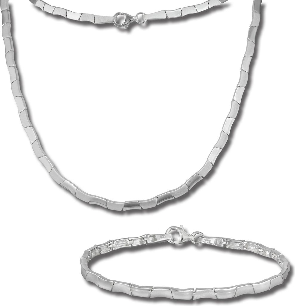 SilberDream Collier Armband Schmuck-Set Damen Design Silber glanz SDS427