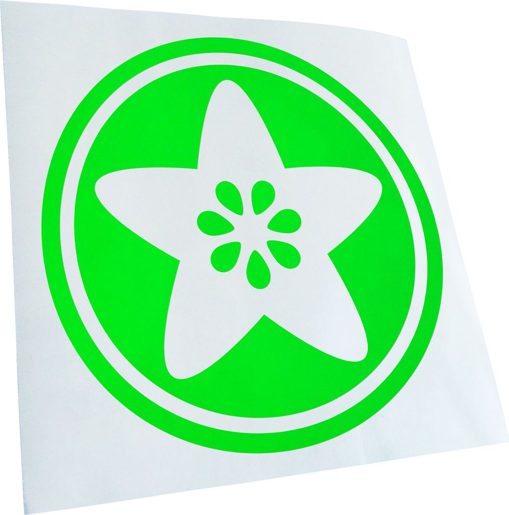 Kiwistar - Autoaufkleber - Logo D1 - Neongrün - 60x60cm - Aufkleber für Auto, Laptop, Fahrrad, LKW, Motorrad mehrfarbig JDM Decal Racing