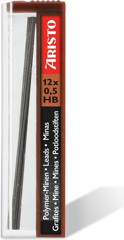 Aristo Feinminen Polymer 0.5 HB, eine Dose mit 12 Minen