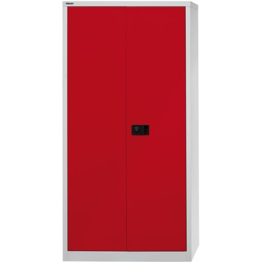 BISLEY Flügeltürenschrank Universal Maße: 91,4 x 195 x 50 cm (B x H x T) Anzahl der Fachböden: 4 Fachböden Werkstoff: Stahl