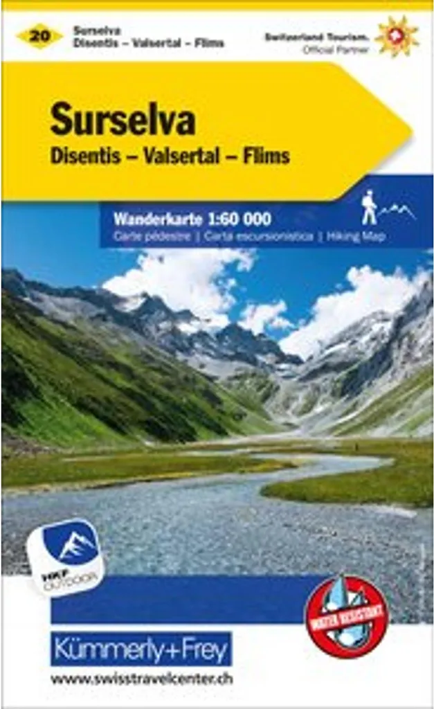 Carte Surselva Disentis KuF Suisse 1:60 000 pour ne plus se perdre ici
