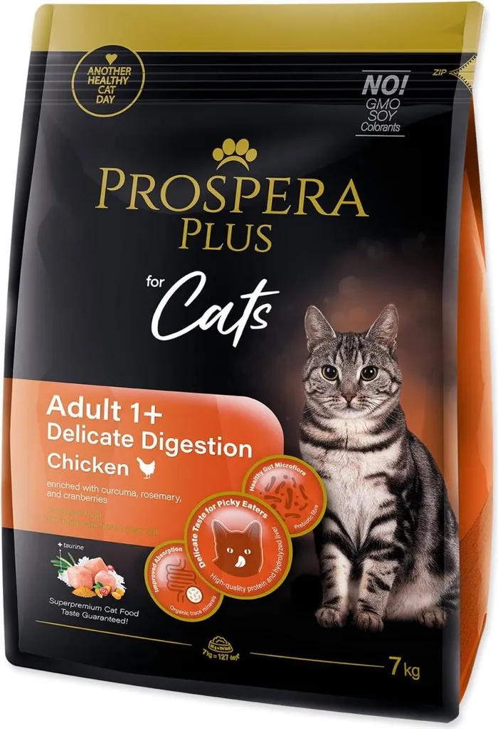 Prospera Plus Poulet : Finis les soucis de digestion du chat adulte 7kg