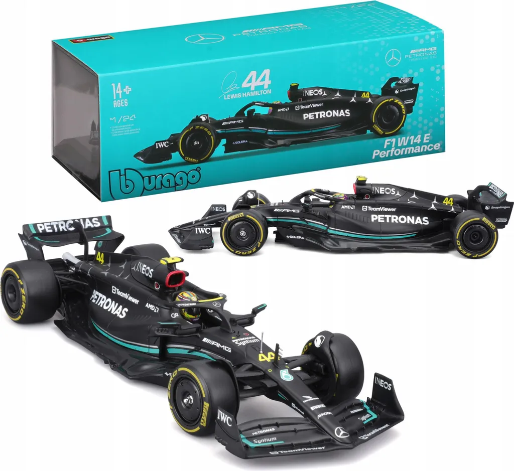 Réplique F1 Mercedes W14 Hamilton 44 1/24 - Qualité Collectionneur