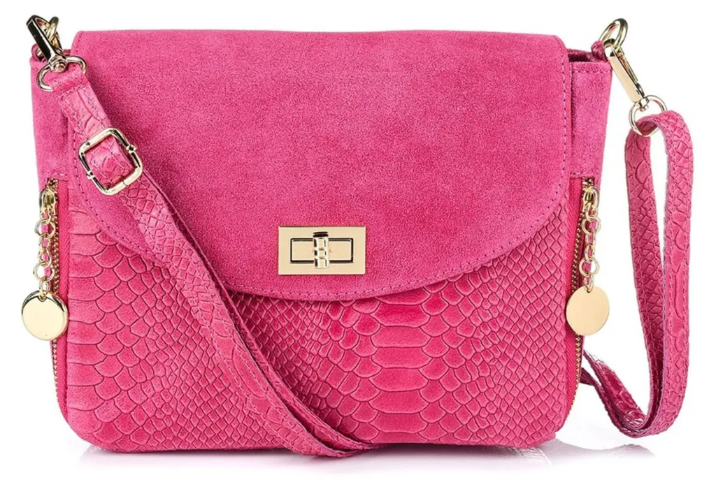 Sac à Main Durable en Cuir Fuchsia Vera Pelle krat96f Anti-Rayures