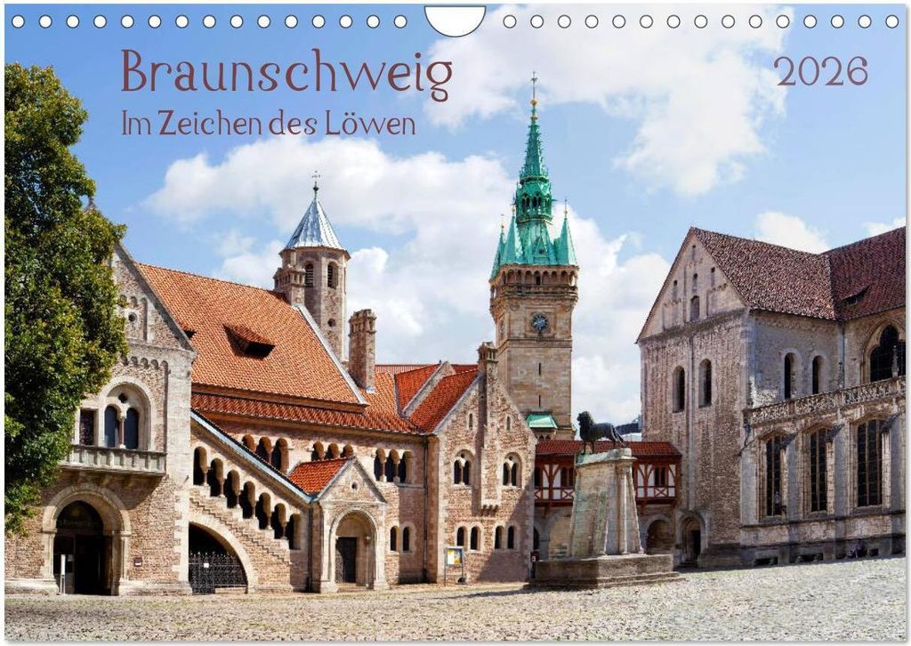 Braunschweig Im Zeichen des Löwen (Wandkalender 2026 DIN A4 quer), CALVENDO Monatskalender