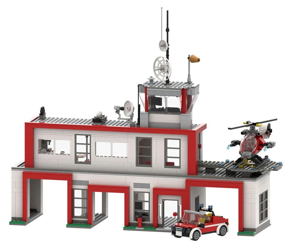 BRIXIES Plus Station de Pompier 3D - Kit Construction Schäfer Toy
